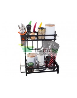 Кухненски органайзер двуетажен за подправки и аксесоари